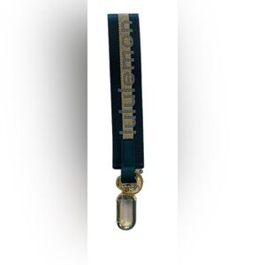 Lululemon blue and Gold Never Lost Keychain NWT
